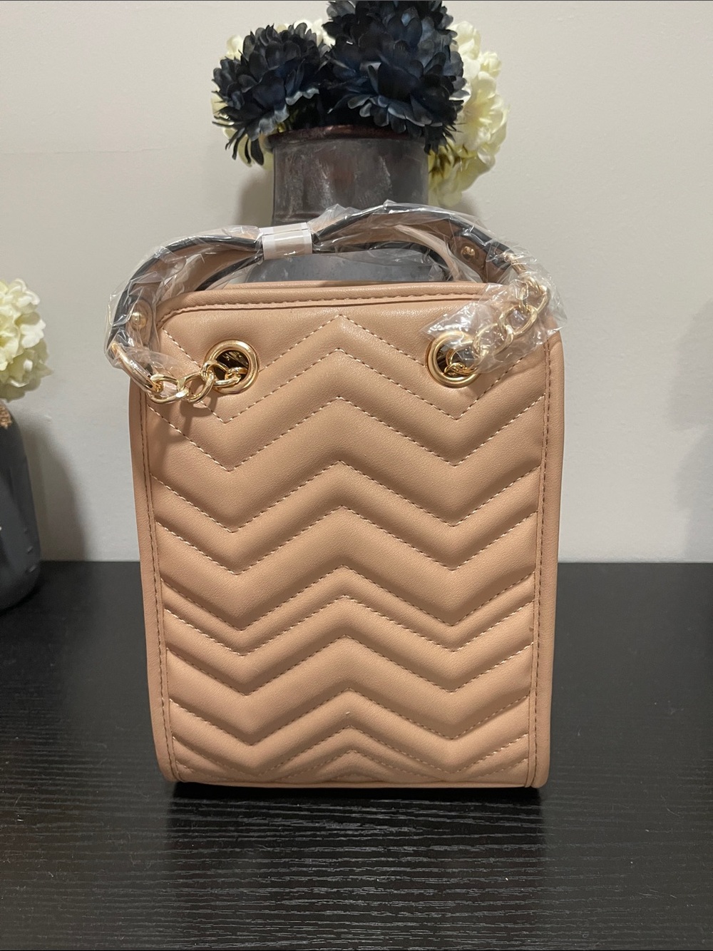 NWT Isabelle Quilted Chevron Mini Tote Crossbody